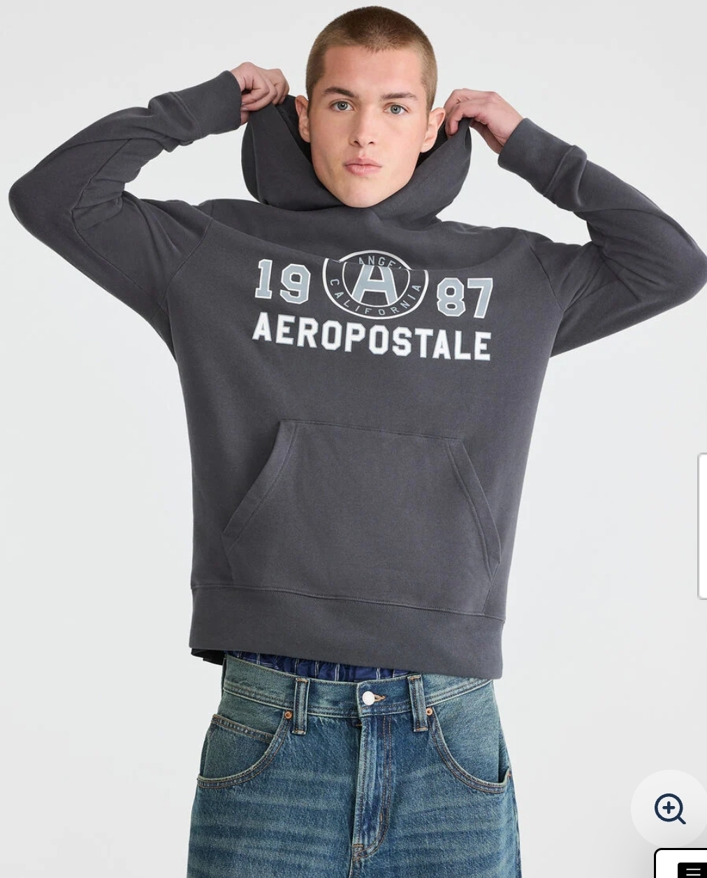 Buzo Aeropostale gris hombre