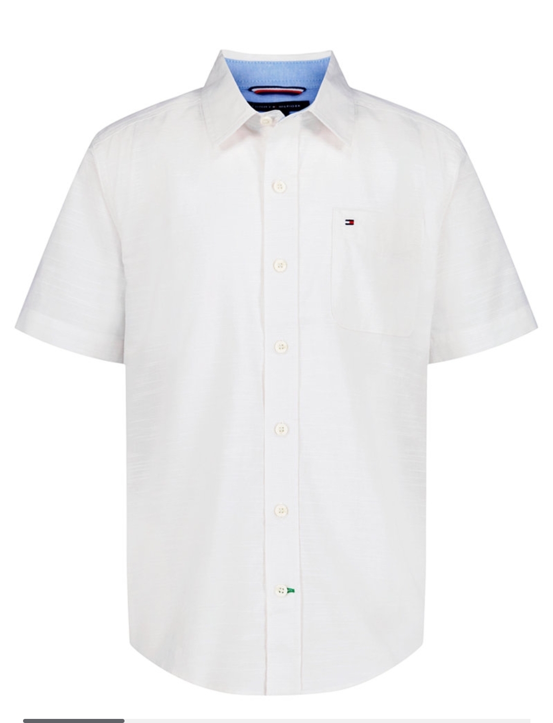 Camisa blanca manga corta hombre