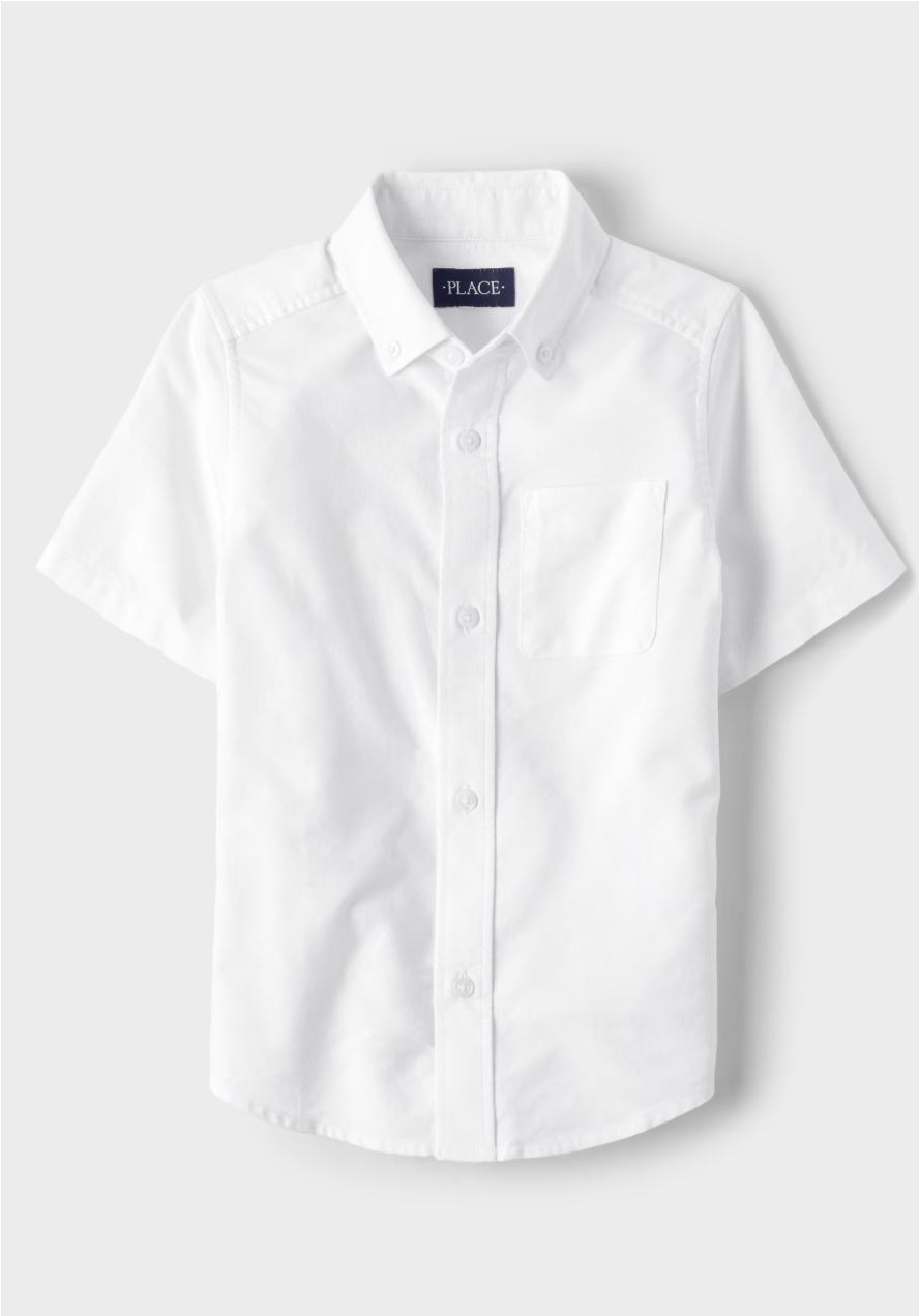 Camisa blanca nino manga corta
