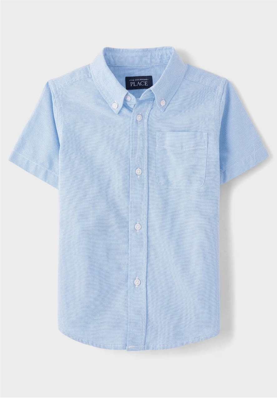 Camisa celeste nino manga corta