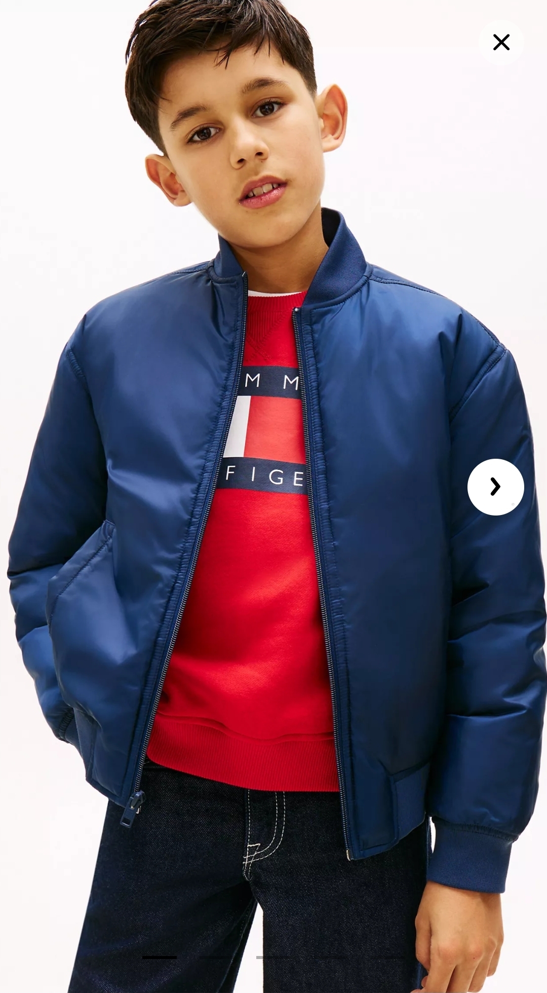 Chaqueta bomber azul nino