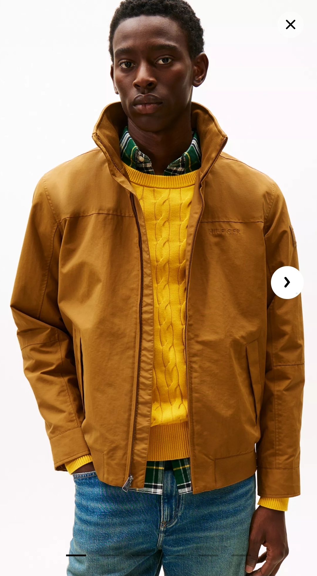 Chaqueta bomber camel hombre