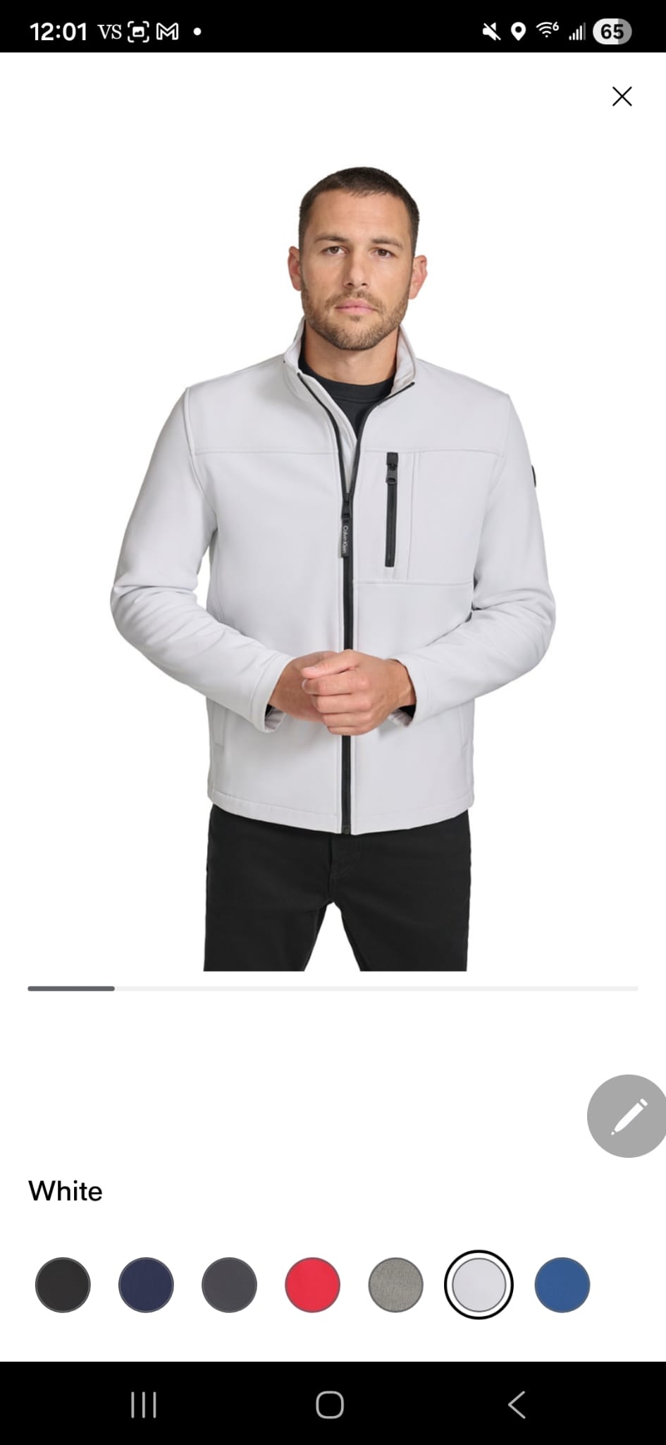 Chaqueta softshell blanca hombre