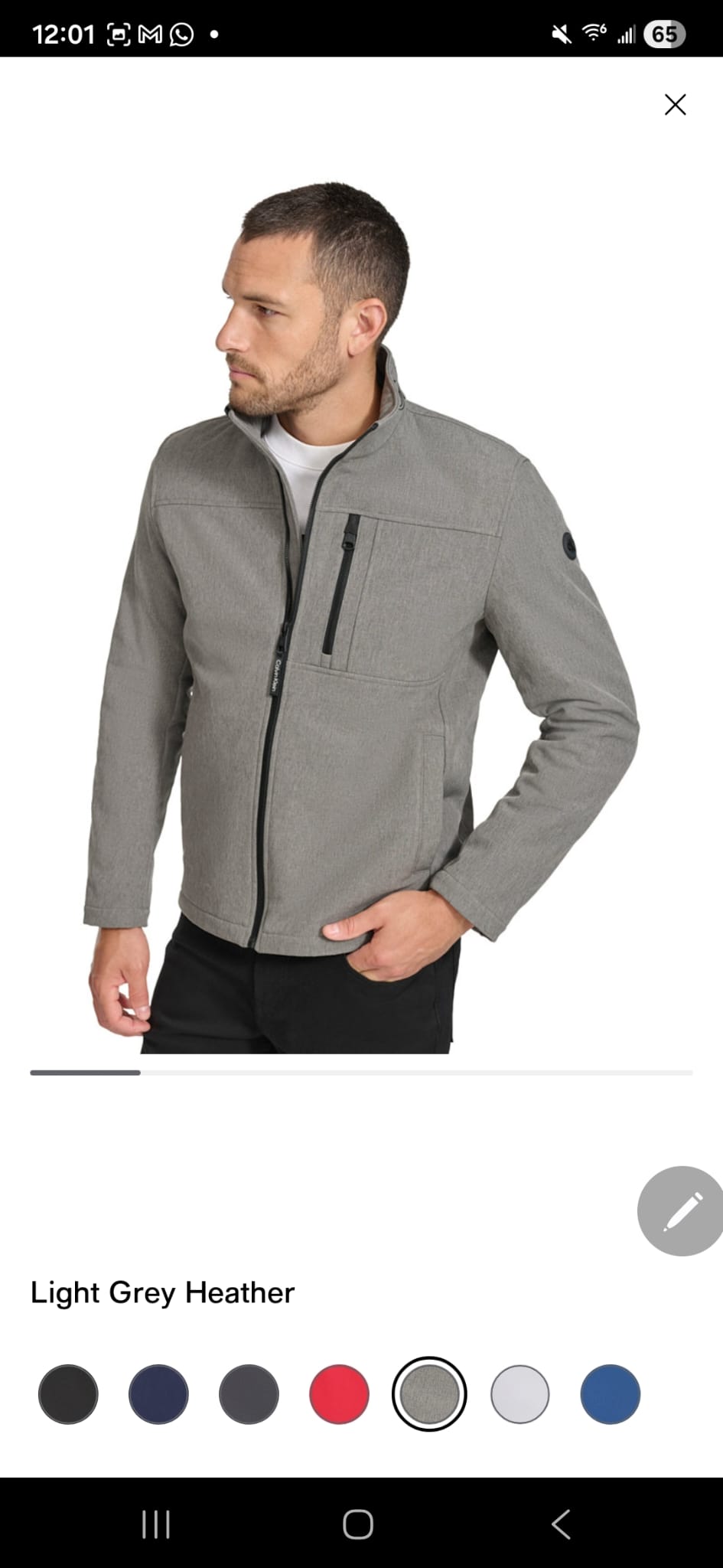 Chaqueta softshell gris claro hombre