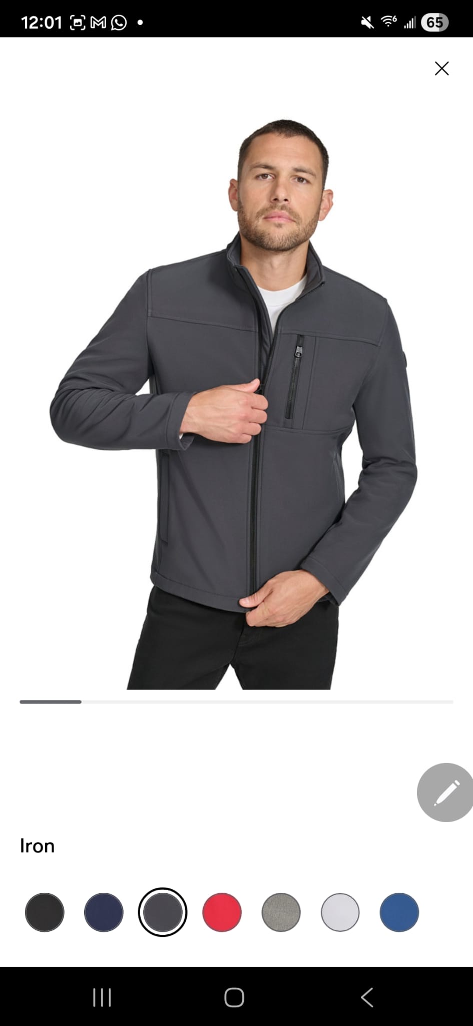 Chaqueta softshell gris hombre