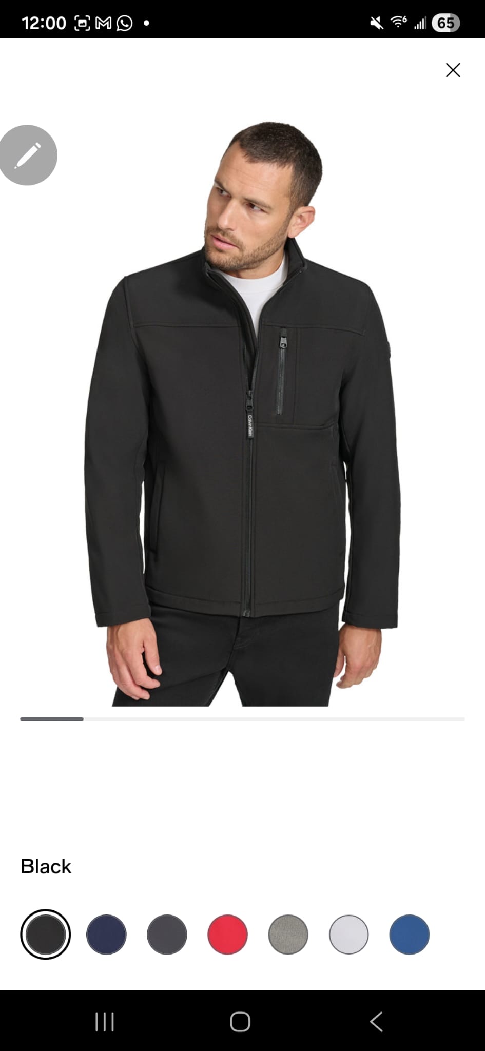 Chaqueta softshell negra hombre