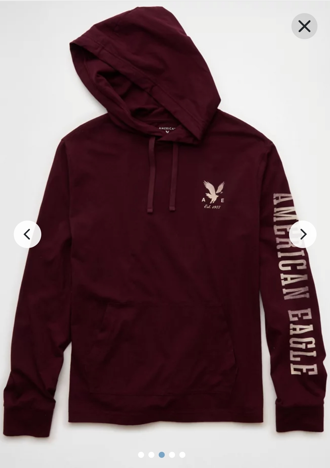 Hoodie American Eagle vino