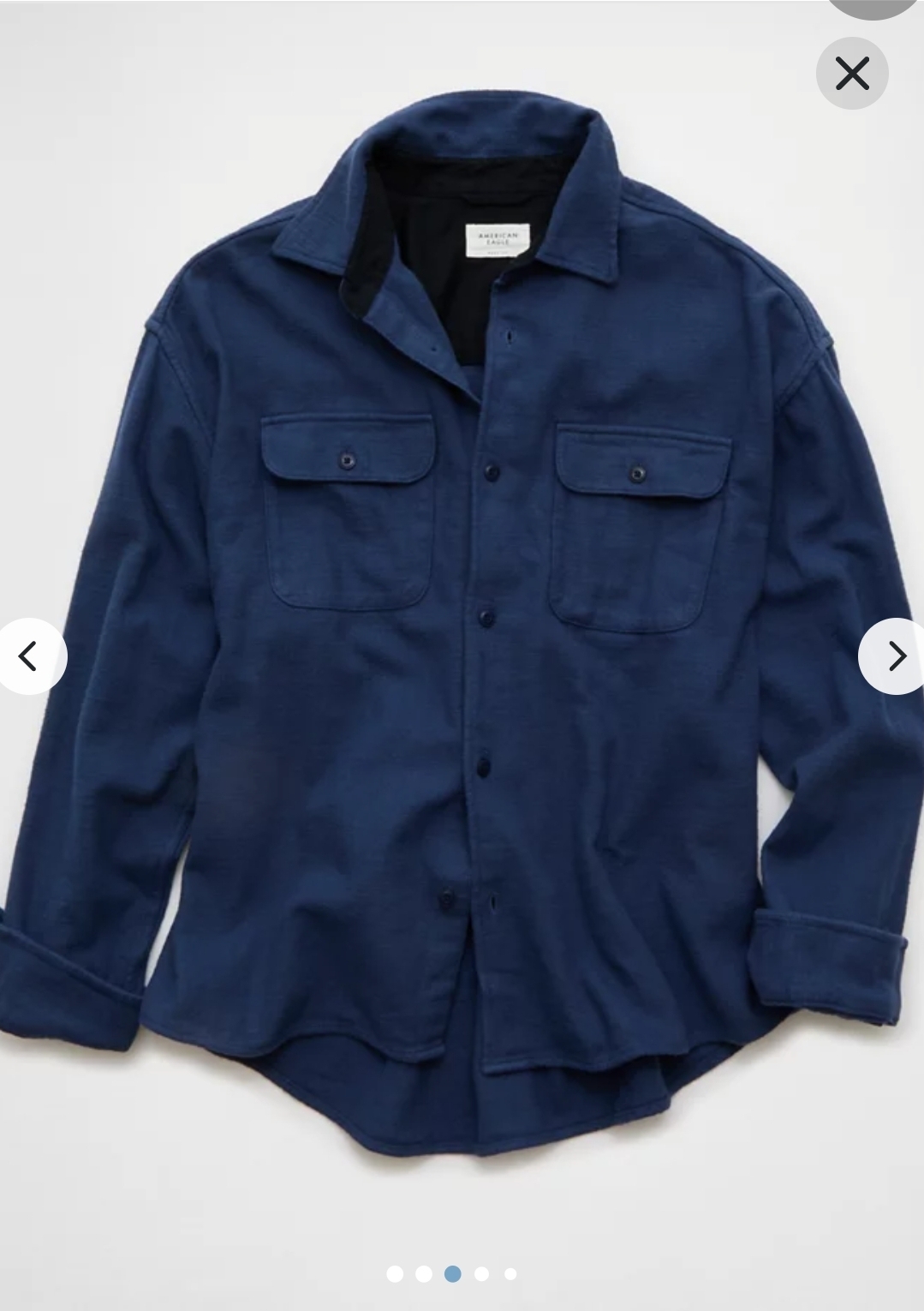 Overshirt azul hombre