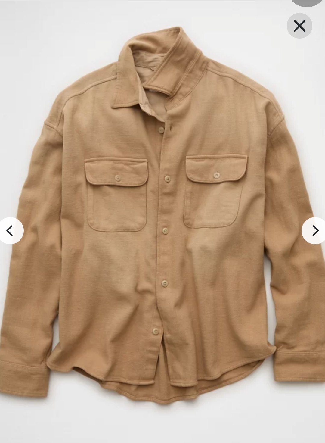 Overshirt camel hombre